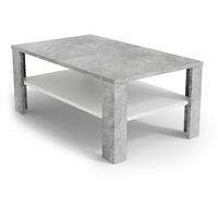 Vicco Couchtisch Beton Weiß 60x100 cm Wohnzimmertisch Beistelltisch Kaffetisch Holztisch - 