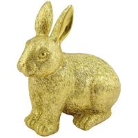 PALADONE Wonderland Wattebällchen Spender Hase goldfarben, 100 % Kunststoff, Geschenkkarton mit Sichtfenster.