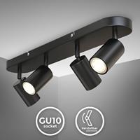 B.K.LICHT LED Spotleuchte schwenkbar Retro Schwarz GU10 Deckenlampe Küche Flur Spot
