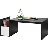 [EN.CASA] Couchtisch Bollnäs 90x45x35 cm mit Ablagefach Schwarz