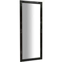 BISCOTTINI Vertikal / horizontal hängender Wandspiegel Spiegel zum Aufhängen Spiegel L72xPR3xH180 cm schwarz glänzend.
