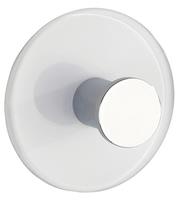 Wenko Wandhaken Tamo Weiß Rundhaken Bad Küche WC Garderobe Ø 6 cm ohne bohren - 
