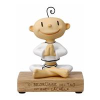 GOEBEL PORZELLAN GMBH Goebel Figur Der Kleine Yogi - Ich begrüße den Tag mit einem Lächeln, Dekofigur, Biskuitporzellan, Bunt, 13 cm, 54102261