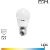 EDM Sphärische Glühlampe LED E27 8,5 W 940 lm 6400k Kaltlicht 
