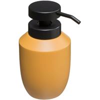 5five Zeeppompje/zeepdispenser van kunststeen - geel - 320 ml