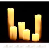 RELAXDAYS 48 x LED Kerze im Set, Echtwachskerzen flammenlos, elektrische Kerzen flackernd, Batterie, Durchmesser 5 cm, creme