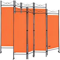 Casaria Kamerscherm Lucca Set van 2 Oranje Staal 180x163cm