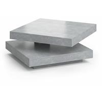 Vicco Couchtisch ELIAS beton 360° drehbar 70 x 70 x 34 cm Wohnzimmertisch Tisch