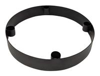 LALE LIVING Kerzenständer Ring 'Onyx' aus Eisen in Schwarz matt, Ø25x4cm - 