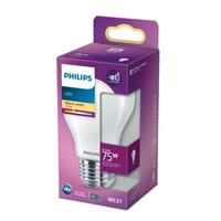 Philips LED Lampe, LED classic 75W E27 A60 WW FR ND, weiß
