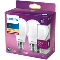 Philips 2099777678 LED lamp E27 7W 806Lm classic mat 2 stuks