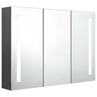 VIDAXL Led-bad-spiegelschrank 89x14x62 Cm Grau