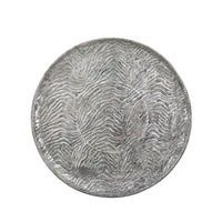 Beliani Decoratieve schaal zilver KITNOS