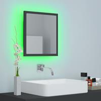 VIDAXL LED-Badspiegel Grau 40x8,5x37 cm Spanplatte