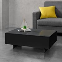 [EN.CASA] Couchtisch Braunschweig 85x55x31 cm Schwarz Hochglanz