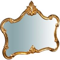 BISCOTTINI Wandspiegel Spiegel zum Aufhängen aus Holz mit antikem Blattgold L71xPR5xH82 cm Made in Italy