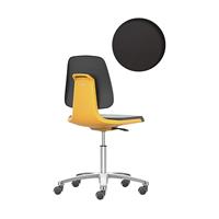 Bimos Werkstoel Labsit, kunstleer, wielen, B 450 x D 420 x H 450 - 650 mm, oranje
