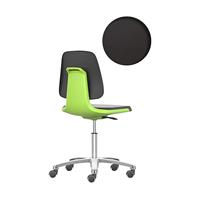 Bimos Werkstoel Labsit, kunstleer, wielen, B 450 x D 420 x H 450 - 650 mm, groen