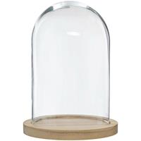ATMOSPHERA Deko-Glaskuppel, Ø 18 cm, mit Holzbasis