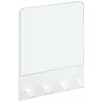 FIVE Wandspiegel mit 4 Kleiderbügeln, 50 cm, weiß - 5 Simple Smart - 
