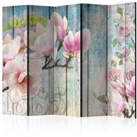 ARTGEIST 5teiliges Paravent Pink Flowers on W cm 225x172 - 