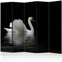 ARTGEIST 5teiliges Paravent swan black and w cm 225x172 - 