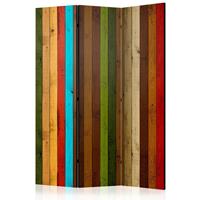 ARTGEIST 3teiliges Paravent Wooden rainbow R cm 135x172 - 