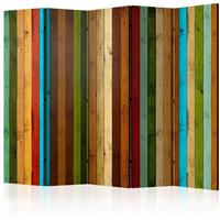 ARTGEIST 5teiliges Paravent Wooden rainbow II cm 225x172 - 