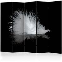 ARTGEIST 5teiliges Paravent White feather II cm 225x172 - 