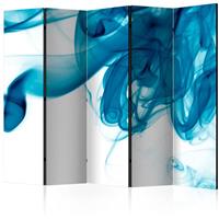 ARTGEIST 5teiliges Paravent Blue smoke II Ro cm 225x172 - 