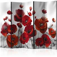 ARTGEIST 5teiliges Paravent Poppies in the Mo cm 225x172 - 