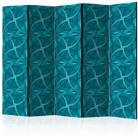 ARTGEIST 5teiliges Paravent Geometric Turquoi cm 225x172 - 