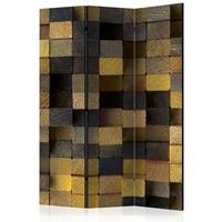 ARTGEIST 3teiliges Paravent Wooden cubes Roo cm 135x172 