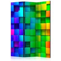 ARTGEIST 3teiliges Paravent Colourful Cubes cm 135x172 - 