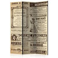 ARTGEIST 3teiliges Paravent Vintage Magazines cm 135x172 - 