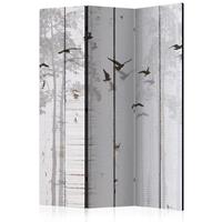 ARTGEIST 3teiliges Paravent Birds on Boards cm 135x172 - 