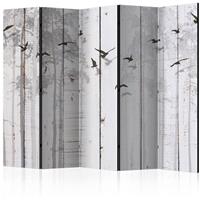 ARTGEIST 5teiliges Paravent Birds on Boards I cm 225x172 - 