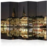 ARTGEIST 5teiliges Paravent Night in Hamburg cm 225x172 - 