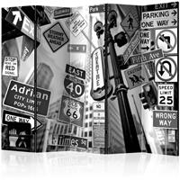 ARTGEIST 5teiliges Paravent Roads to Manhatta cm 225x172 - 