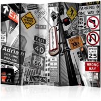 ARTGEIST 5teiliges Paravent New York Signs II cm 225x172 