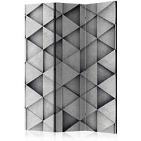 ARTGEIST 3teiliges Paravent Grey Triangles R cm 135x172 - 