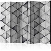 ARTGEIST 5teiliges Paravent Grey Triangles II cm 225x172 - 