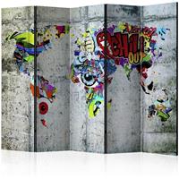 ARTGEIST 5teiliges Paravent Graffiti World R cm 225x172 - 