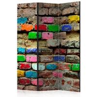 ARTGEIST 3teiliges Paravent Colourful Bricks cm 135x172 - 