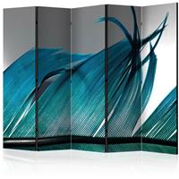 ARTGEIST 5teiliges Paravent Turquoise Feather cm 225x172 