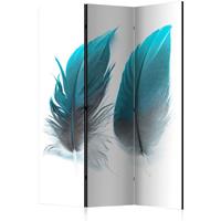 ARTGEIST 3teiliges Paravent Blue Feathers Ro cm 135x172 - 