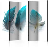 ARTGEIST 5teiliges Paravent Blue Feathers II cm 225x172 - 