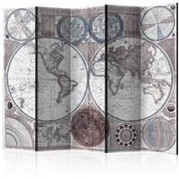 ARTGEIST 5teiliges Paravent Terraqueous Globe cm 225x172 - 