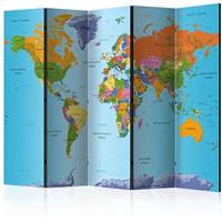 ARTGEIST 5teiliges Paravent Colourful Geograp cm 225x172 - 