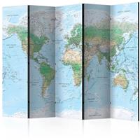 ARTGEIST 5teiliges Paravent World Map Room D cm 225x172 - 